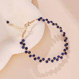Bracelet Lapis Lazuli Vague Céleste Plaqué Or - Biloria