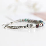Bracelet Lotus Jaspe Poisson Argenté Protection Sagesse - Biloria