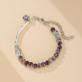 Bracelet Lotus Jaspe Poisson Argenté Protection Sagesse - Biloria
