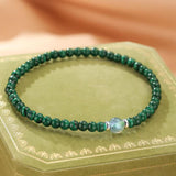 Bracelet Malachite et Labradorite en Argent - Harmonie et Protection - Biloria