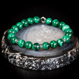 Bracelet Malachite Homme Argent 925 – Protection et Élégance - Biloria