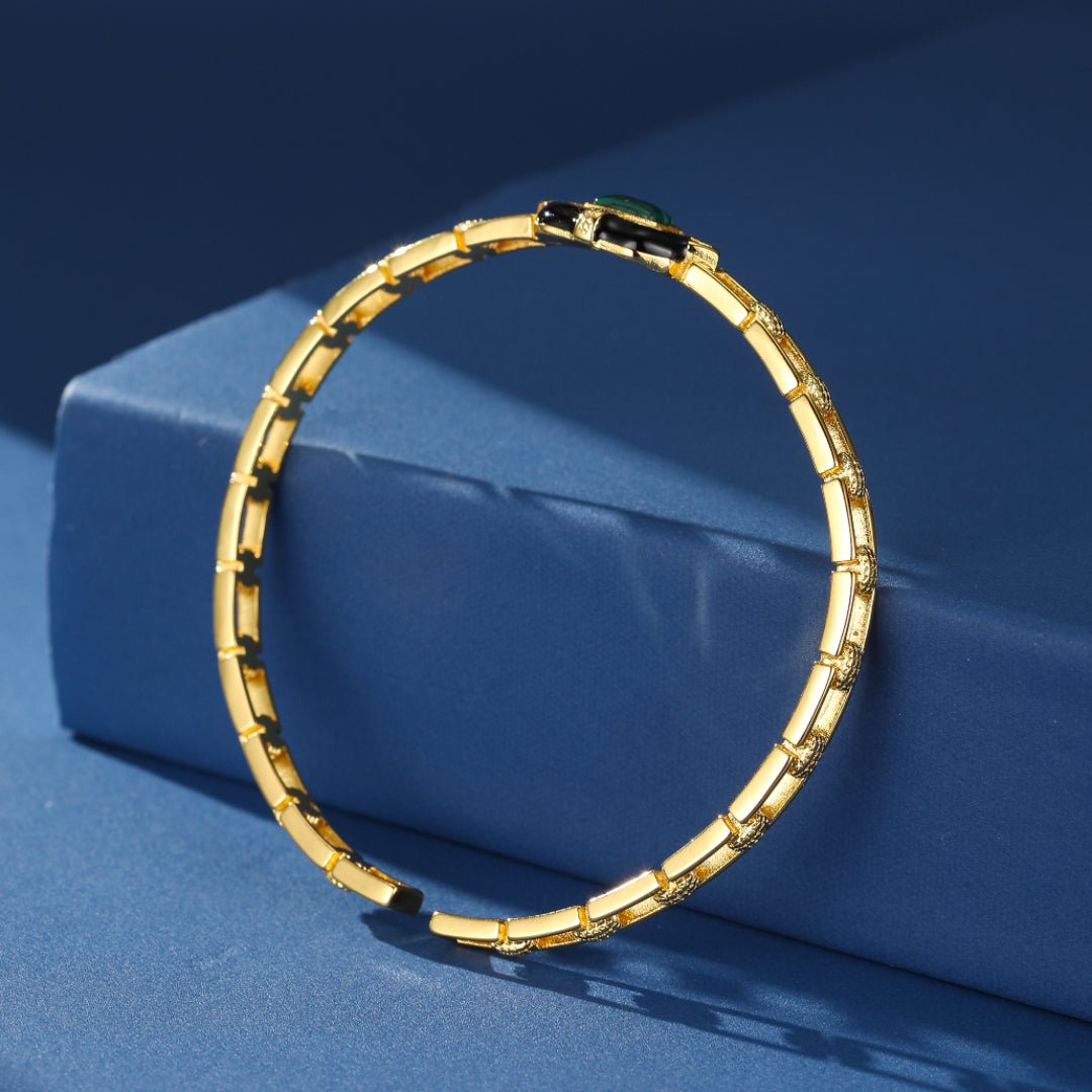 Bracelet Malachite Onyx Protection Confiance - Biloria