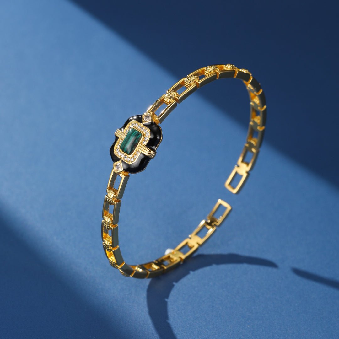 Bracelet Malachite Onyx Protection Confiance - Biloria