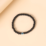 Bracelet Mauvais Œil Agate Noire – Protection et Sérénité - Biloria
