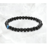 Bracelet Mauvais Œil Agate Noire – Protection et Sérénité - Biloria