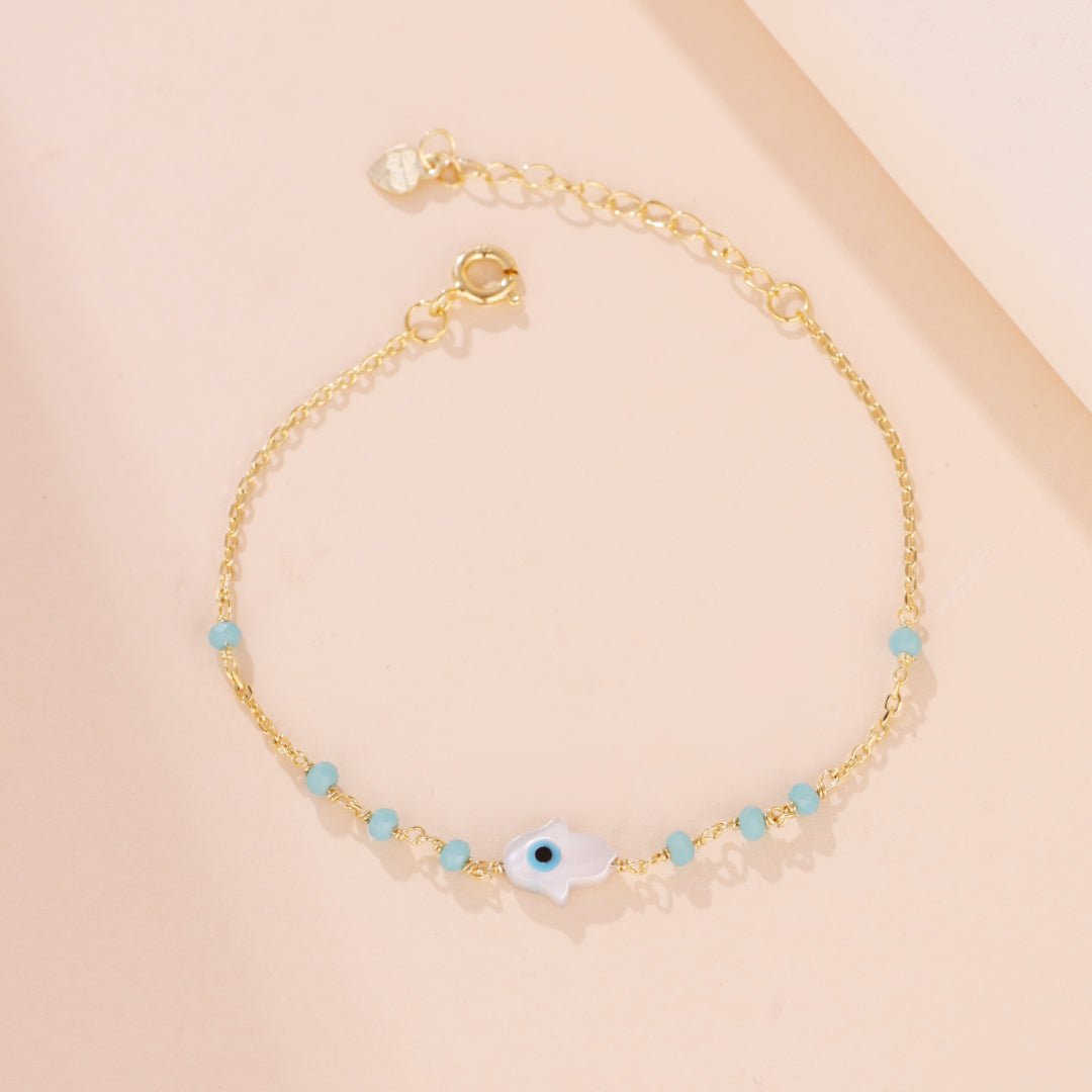Bracelet Mauvais Œil Argent Plaqué Or Protection et Style - Biloria