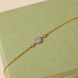 Bracelet Mauvais Œil Argent Plaqué Or – Zircon - Biloria