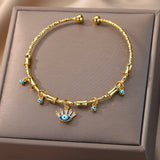 Bracelet Mauvais Œil Bénédiction en Zircon — Protection et Style - Biloria
