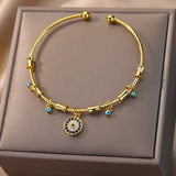 Bracelet Mauvais Œil Bénédiction en Zircon — Protection et Style - Biloria