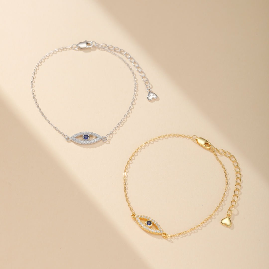 Bracelet Mauvais Œil en Argent 925 – Protection et Élégance - Biloria