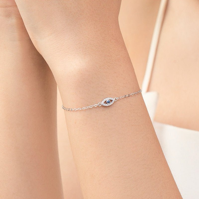 Bracelet Mauvais Œil en Argent 925 – Protection et Élégance - Biloria