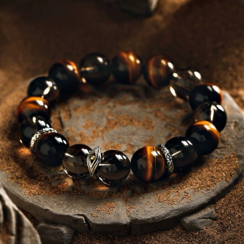 Bracelet Mauvais Œil et Œil de Tigre pour Homme – Protection et Style - Biloria