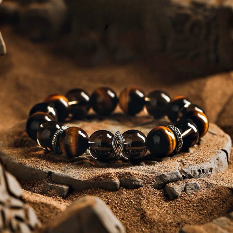Bracelet Mauvais Œil et Œil de Tigre pour Homme – Protection et Style - Biloria