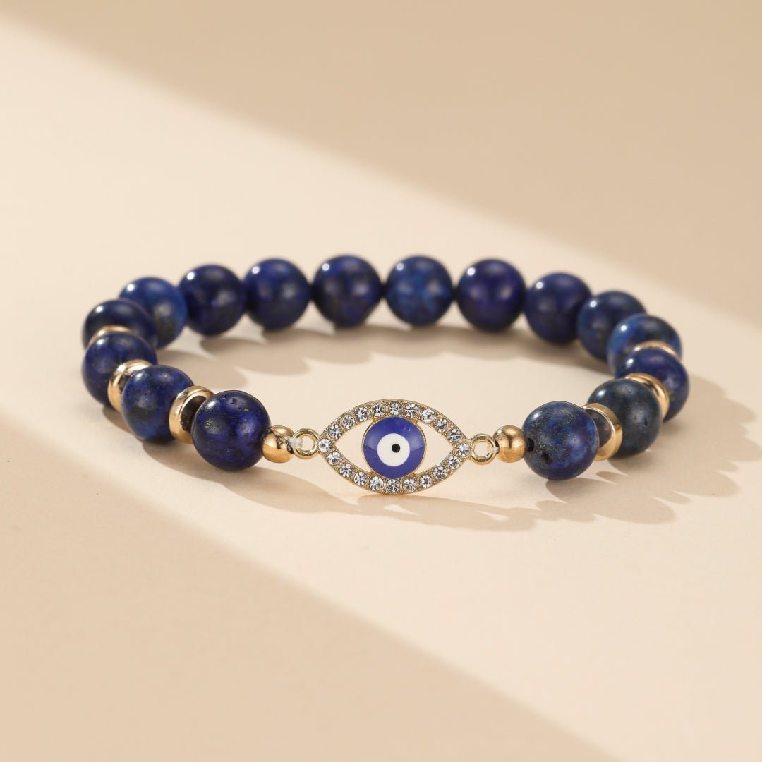 Bracelet Mauvais Œil Lapis Lazuli – Protection et Sérénité - Biloria