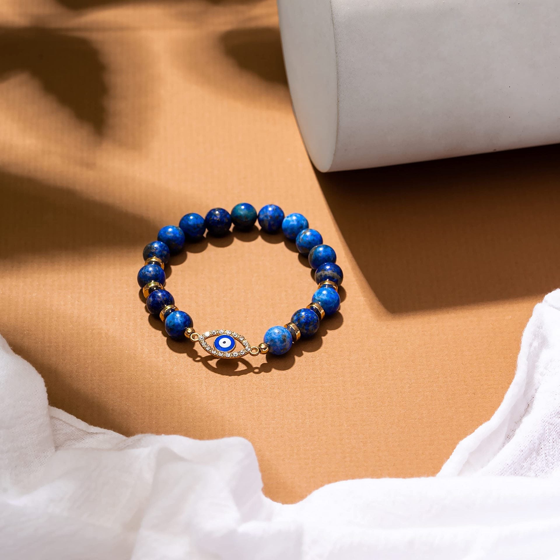 Bracelet Mauvais Œil Lapis Lazuli – Protection et Sérénité - Biloria