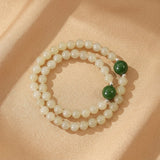 Bracelet Mère-Fille Jade Néphrite Argent S999 – Bijou Lien - Biloria
