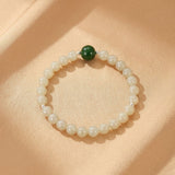 Bracelet Mère-Fille Jade Néphrite Argent S999 – Bijou Lien - Biloria