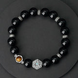 Bracelet Obsidienne Argent 925 Protection Énergie - Biloria