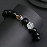 Bracelet Obsidienne Argent 925 Protection Énergie - Biloria