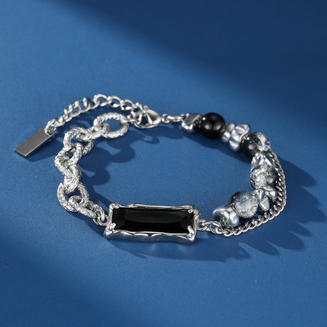 Bracelet Obsidienne et Perle pour Homme – Protection et Style - Biloria