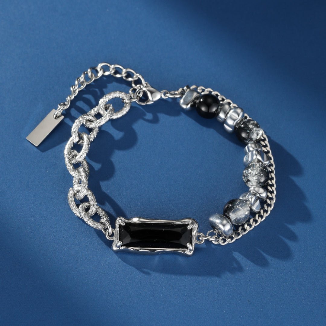 Bracelet Obsidienne et Perle pour Homme – Protection et Style - Biloria