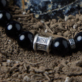 Bracelet Obsidienne Œil de Tigre Argent Protection Force Intérieure - Biloria