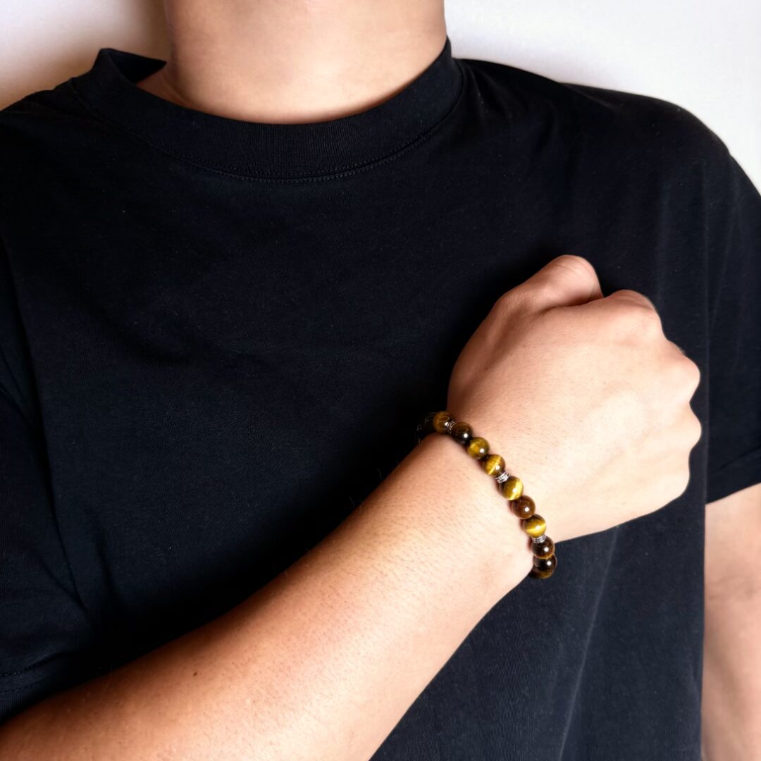 Bracelet Œil de Tigre Argent 925 Homme – Protection et Confiance - Biloria