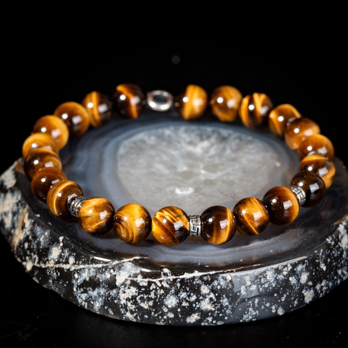 Bracelet Œil de Tigre Argent 925 Homme – Protection et Confiance - Biloria