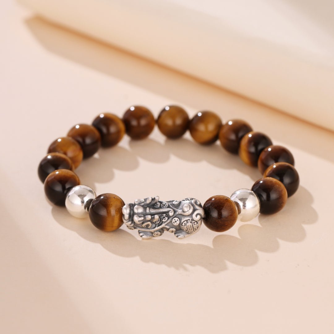 Bracelet Œil de Tigre Argent – Protection et Confiance - Biloria