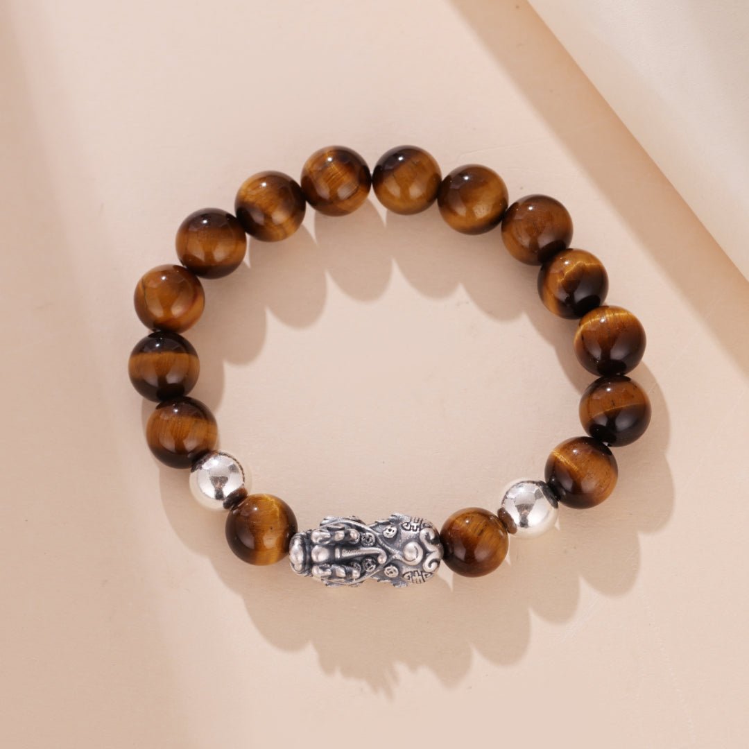 Bracelet Œil de Tigre Argent – Protection et Confiance - Biloria