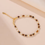 Bracelet Œil de Tigre Charme Royal - Argent Plaqué Or - Biloria