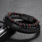 Bracelet Œil de Tigre en Cuir – Protection et Force Intérieure - Biloria