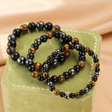 Bracelet Œil de Tigre et Hématite – Protection et Ancrage - Biloria