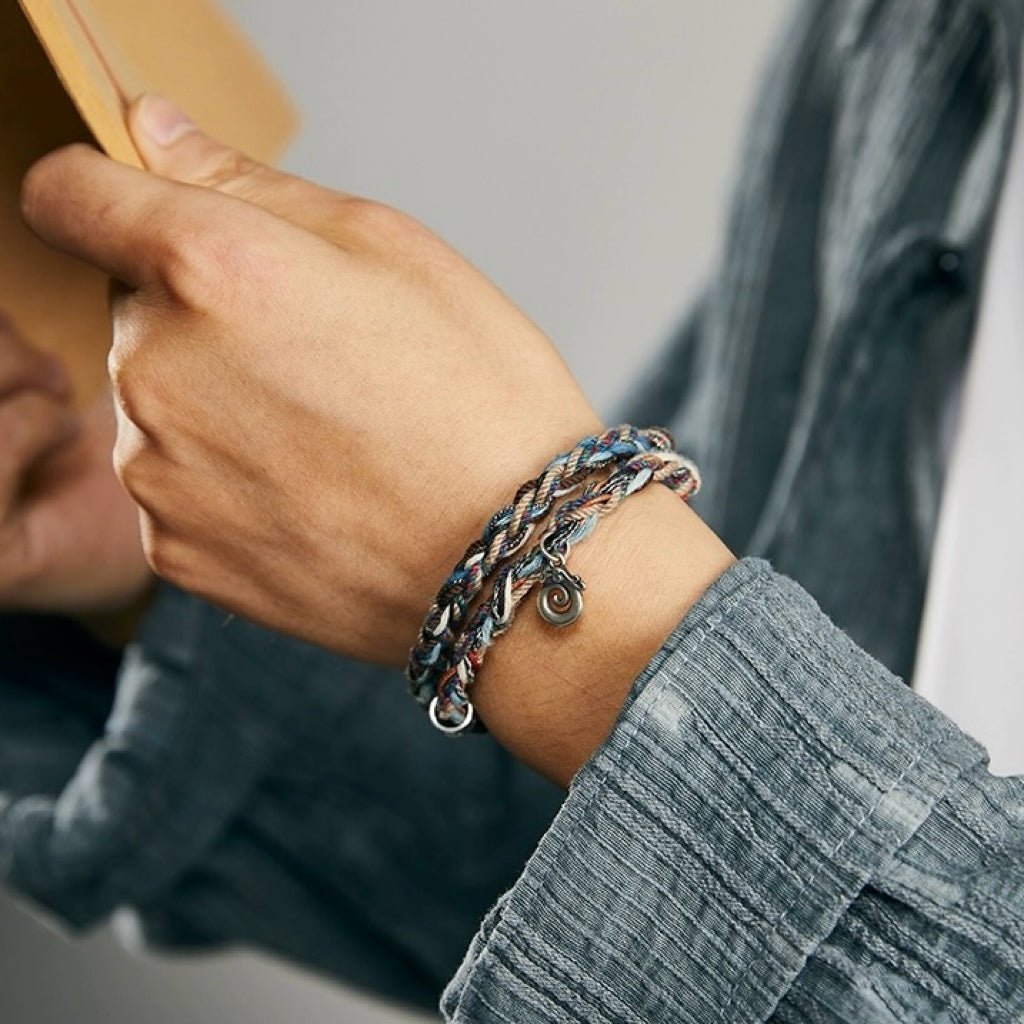 Bracelet Œil de Tigre et Jade Fait Main – Cadeau Spirituel - Biloria