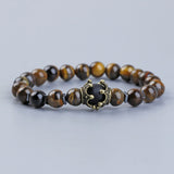 Bracelet Œil de Tigre et Obsidienne – Protection et Confiance - Biloria