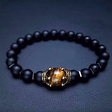 Bracelet Œil de Tigre et Obsidienne – Protection et Confiance - Biloria