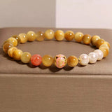 Bracelet Œil de Tigre et Perles fait main – Protection et élégance - Biloria