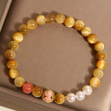Bracelet Œil de Tigre et Perles fait main – Protection et élégance - Biloria
