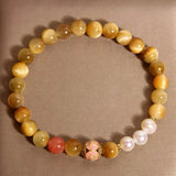 Bracelet Œil de Tigre et Perles fait main – Protection et élégance - Biloria