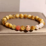 Bracelet Œil de Tigre et Perles fait main – Protection et élégance - Biloria