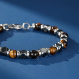 Bracelet Œil de Tigre Hématite Homme – Protection et Style - Biloria