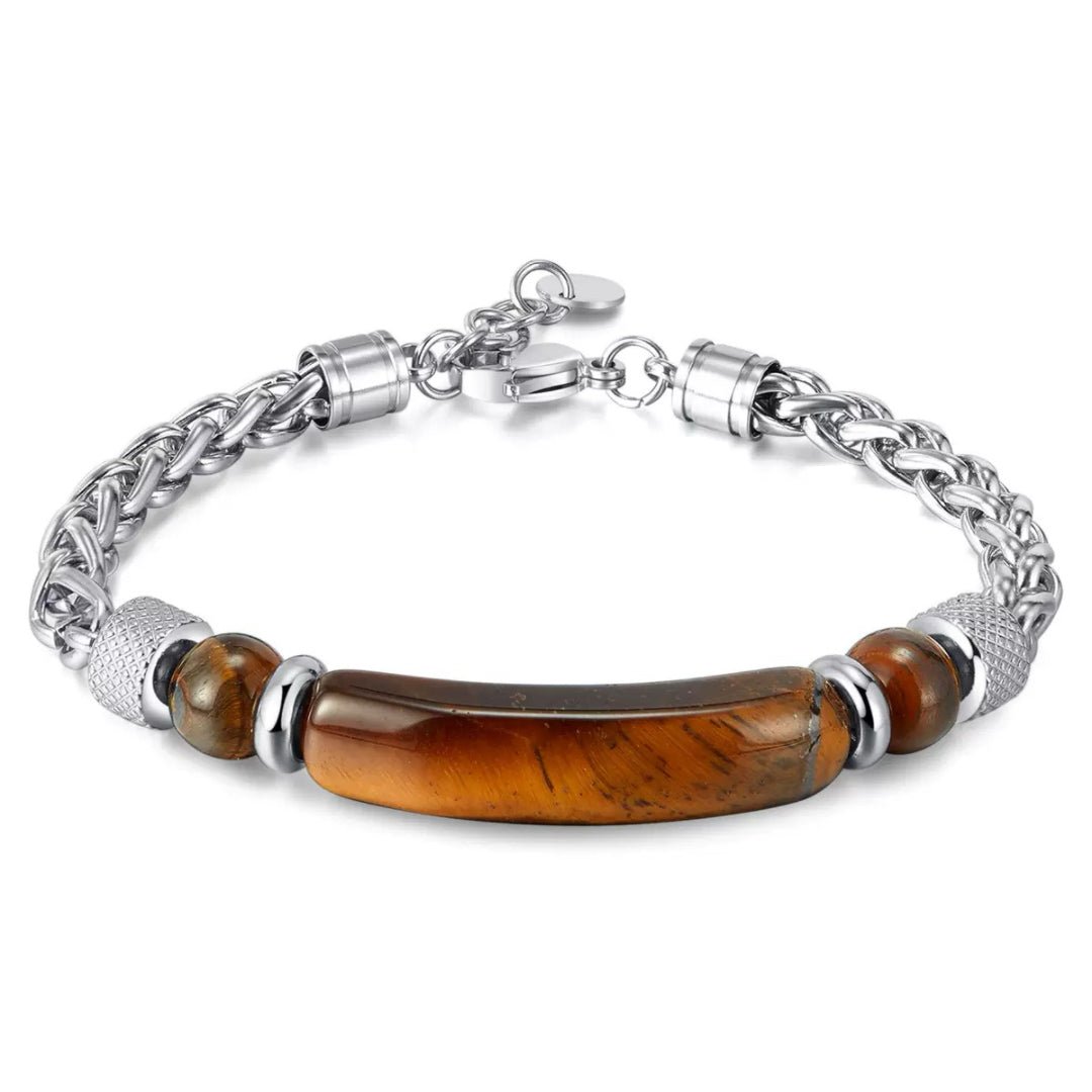 Bracelet Œil de Tigre ou Obsidienne pour Homme Protection et Confiance - Biloria