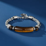 Bracelet Œil de Tigre ou Obsidienne pour Homme Protection et Confiance - Biloria