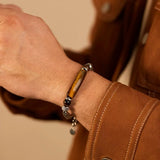 Bracelet Œil de Tigre ou Obsidienne pour Homme Protection et Confiance - Biloria