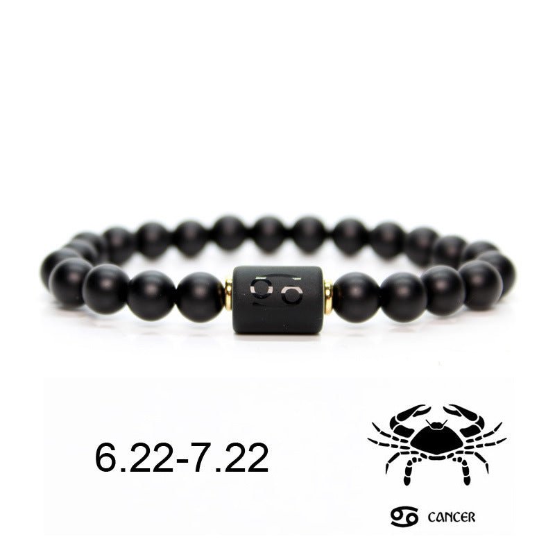 Bracelet Onyx et Perle Signe Astrologique – Protection Astrale - Biloria