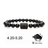 Bracelet Onyx et Perle Signe Astrologique – Protection Astrale - Biloria