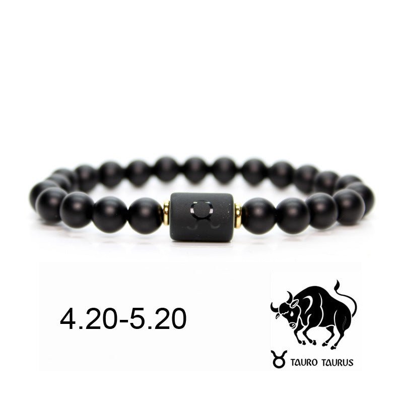 Bracelet Onyx et Perle Signe Astrologique – Protection Astrale - Biloria