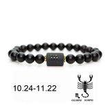 Bracelet Onyx et Perle Signe Astrologique – Protection Astrale - Biloria