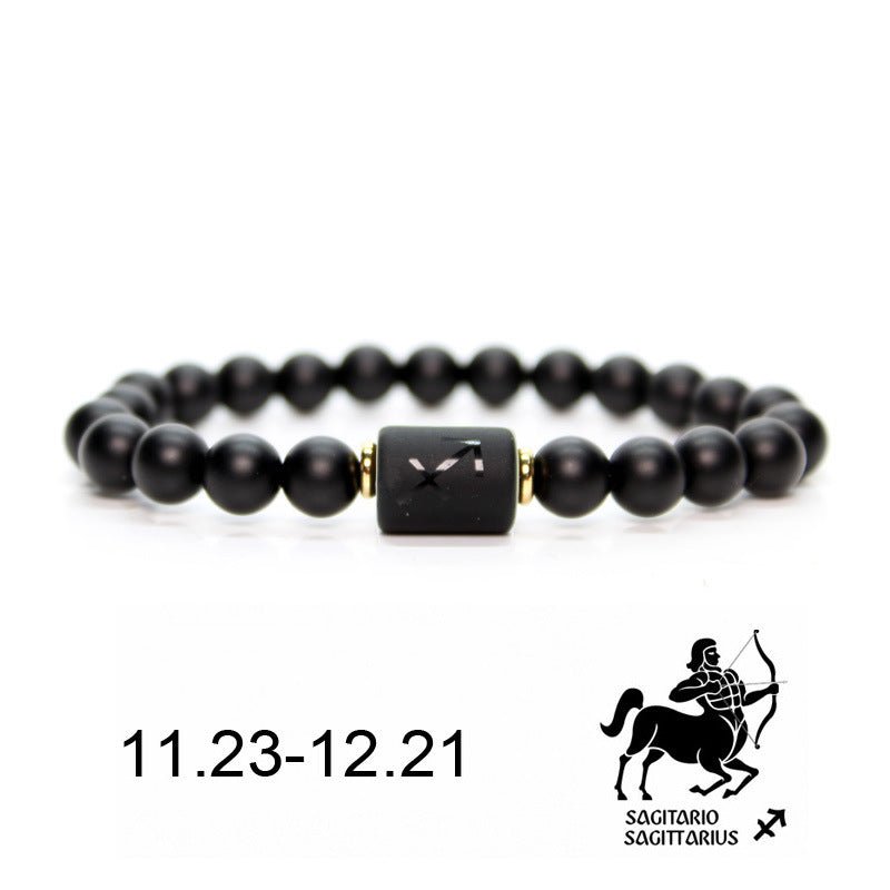 Bracelet Onyx et Perle Signe Astrologique – Protection Astrale - Biloria