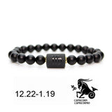 Bracelet Onyx et Perle Signe Astrologique – Protection Astrale - Biloria
